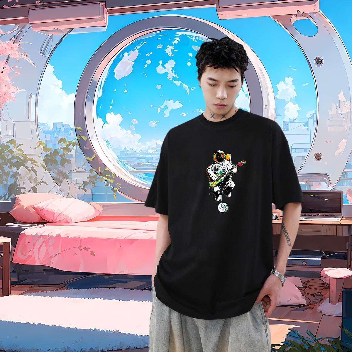 2024 DIY Mens T Shirts Tees Shirts 100% Cotton 230g Street Wear Cool Design Custom Big Size Crew Neck Men Tees