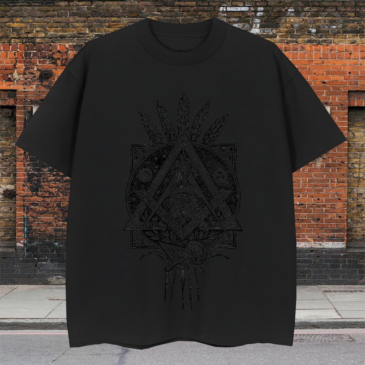 DIY T-Shirts for Men eye of the devil Clothes 230g Pure Cotton Spring Summer Cool Design Plus Size Custom O-Neck Short Sleeve Men Tshirts