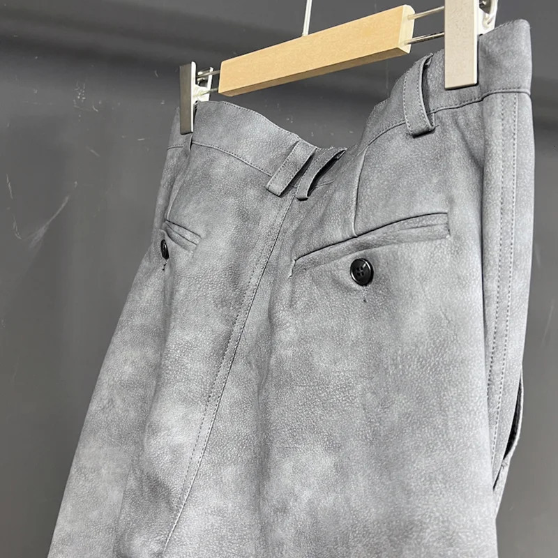 PFHQ Mens PU Washed Cargo Pants Streetwear Multi Pockets Avantgarde Pioneer Techwear Abstraction Autumn Trousers 21Z3141 240806
