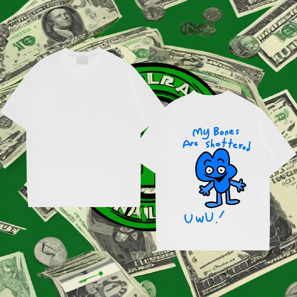 2024 T-Shirts for Men cartoon Tshirts 230g Cotton Spring Summer Classic Oversized 4XL Pure Cotton Men Tshirts