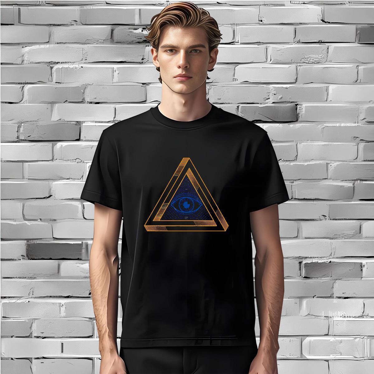 Classic Mens T Shirts eye of the devil Clothings 230g Cotton Street Soft DIY Pure Cotton Tshirt for Man Woman