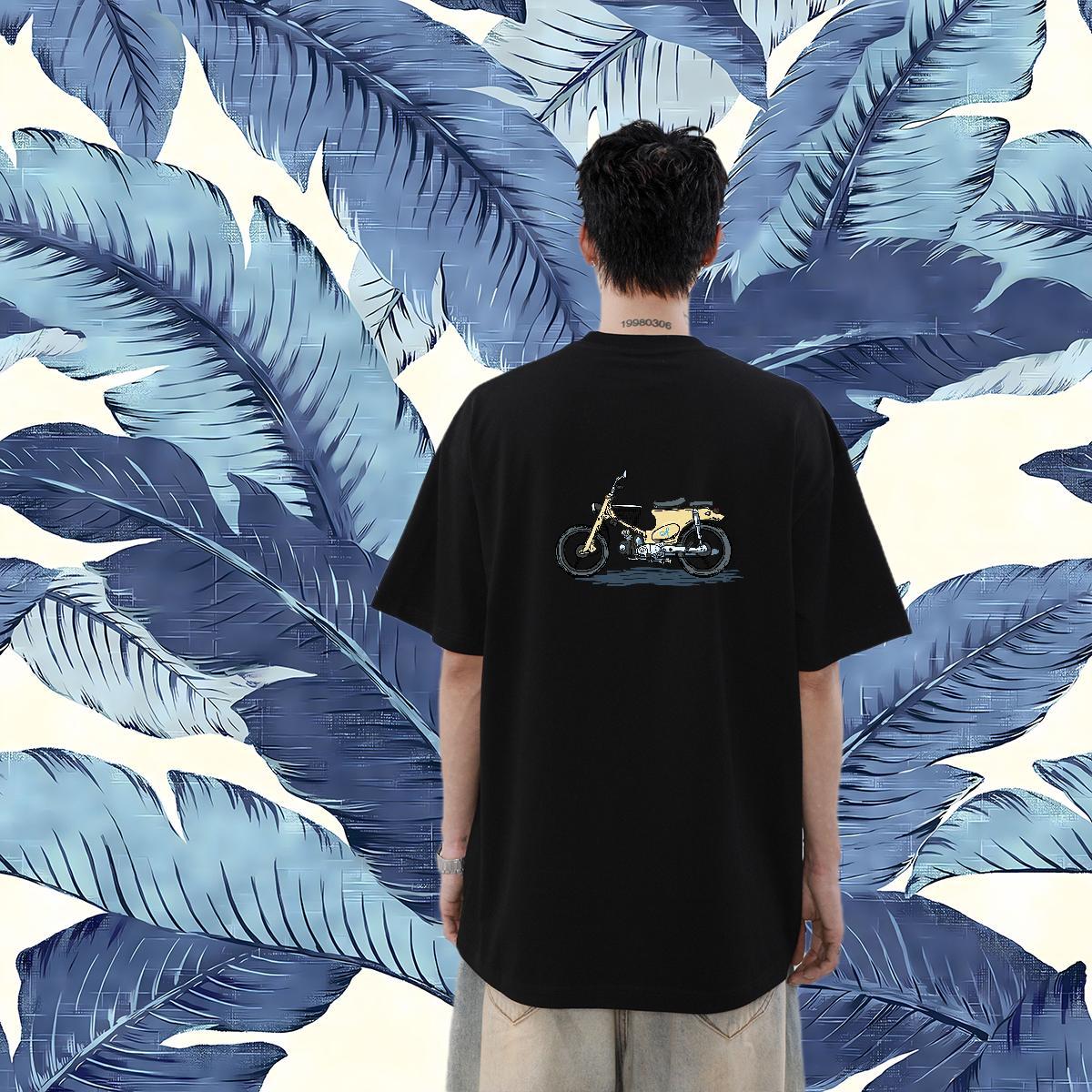 Stylist Man T Shirts Motorcycle Tshirts 100% Cotton 230g Daily Wear Soft Oversized 3XL 4XL Short Sleeve O-Neck Mens Tshirts