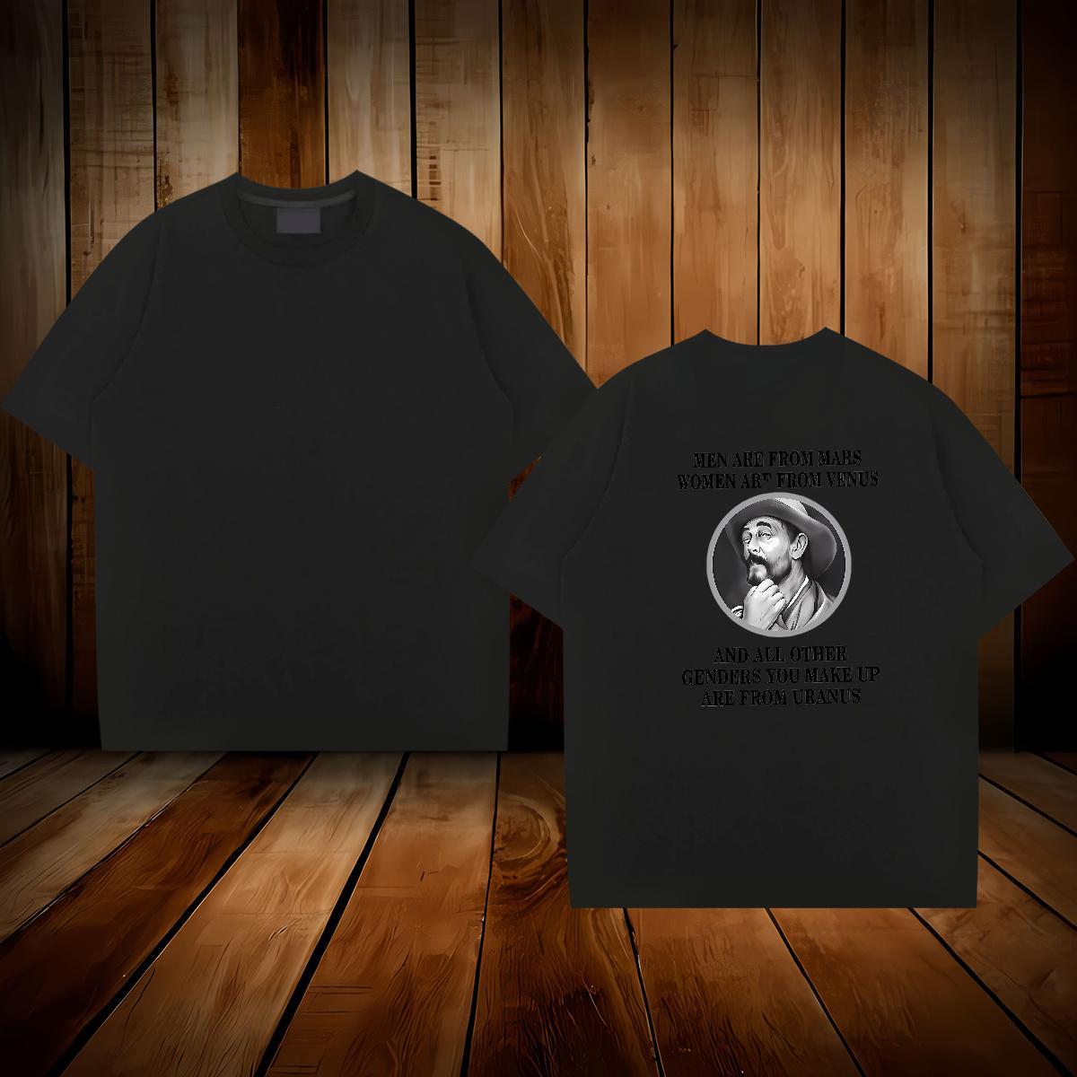 Classic Casual Men T Shirts letter Tops Tees 230g 100% Cotton Anime Printing Street Designer DIY Breathable Men Tees