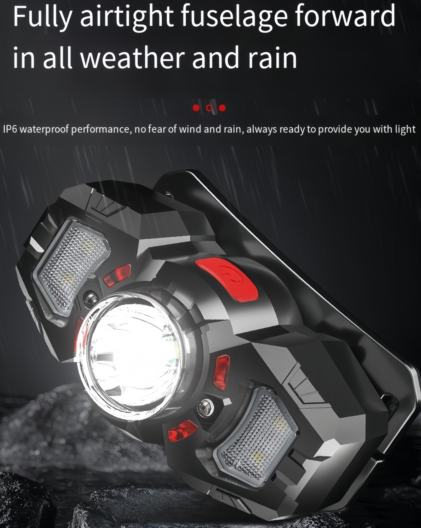 Ultra Bright LED Head Mounted Light with USB Charging - Hands-Free Sensor for Night Fishing & Running