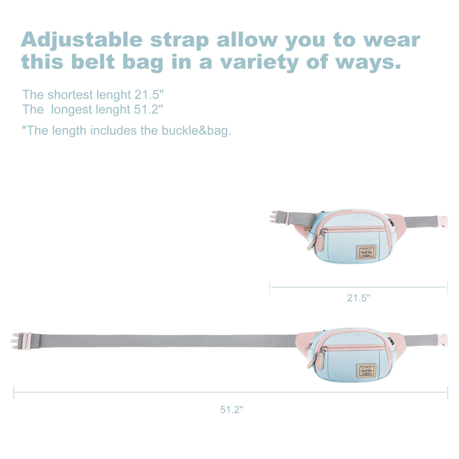 WindTook Fanny Pack Womens Belt Bag Waist Bag Lightweight Cross body Bag Travel Outdoor Running Exercise 240807