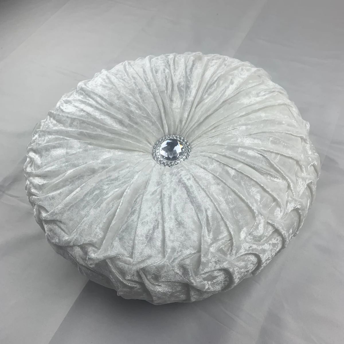 Plush Throw Pillow Nordic Pumpkin Throw Pillow with Diamond Solid Color Living Room Wheel Round Puddle Window Cushion Tatami 240806