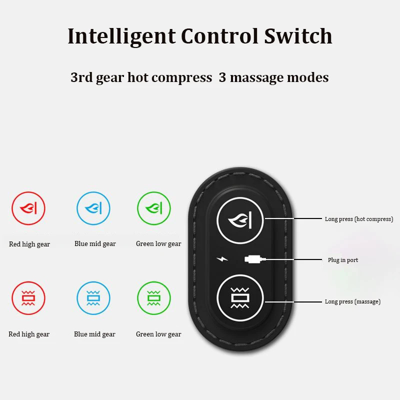 Memory Foam Electric Massage Waist Pad /Chair Cushion Set Compress Relieve Soreness for Car Office Home Orthopedic Pillow 240806