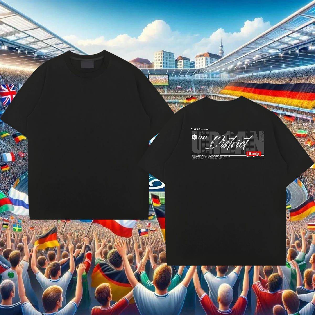 Stylist T shirt letter Tops 230g 100% Cotton Beach Loose Fit Customized Print Breathable Soft Men Tshirts