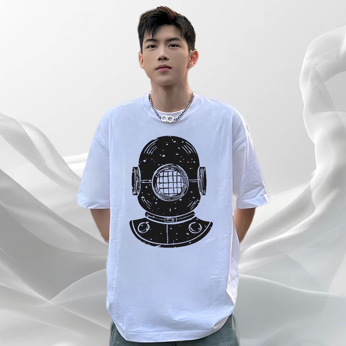 Fashion T Shirts Men ET Tee Shirt 100% Cotton 230g Street wear Hip Hop Wholesale Anime Print Pure Cotton Mens Tshirts