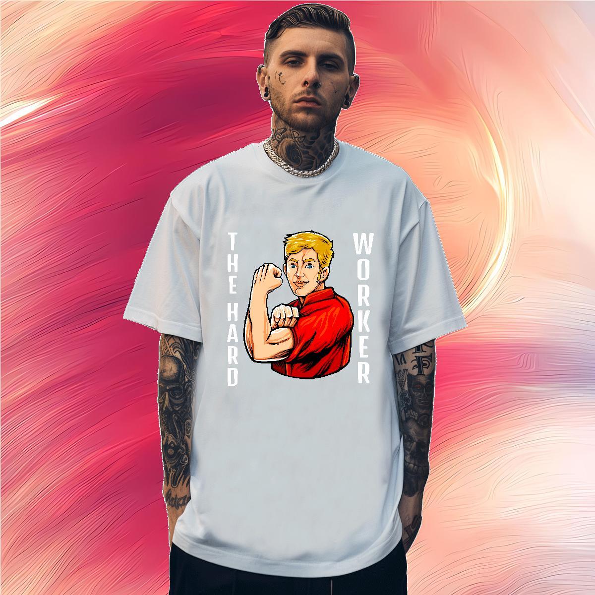 Classic Casual Men T Shirts portrait Tops Shirt 100% Cotton 230g Outdoor Designer Custom Cartoon Breathable Short Sleeve Men Tshirts