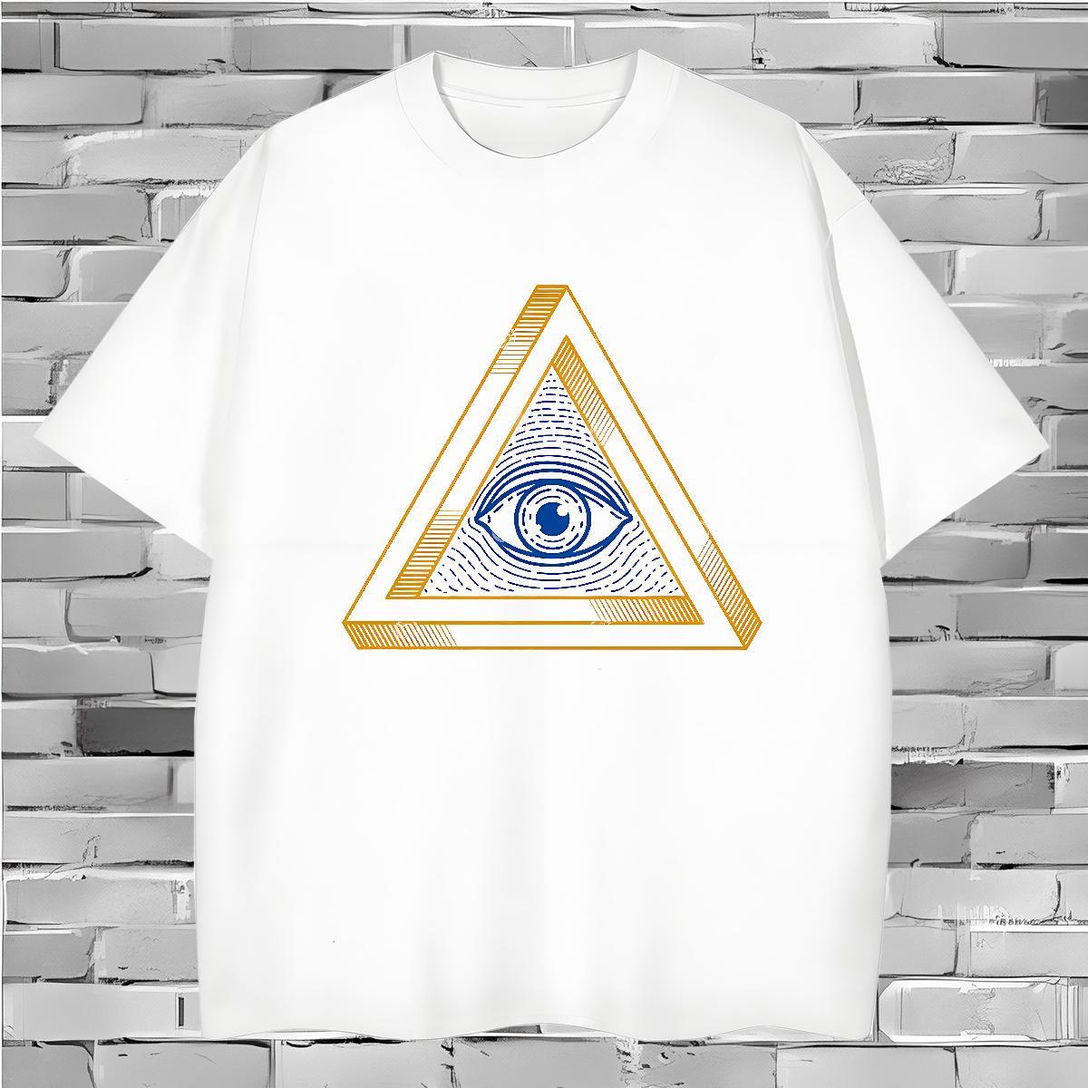 Classic Mens T Shirts eye of the devil Clothings 230g Cotton Street Soft DIY Pure Cotton Tshirt for Man Woman