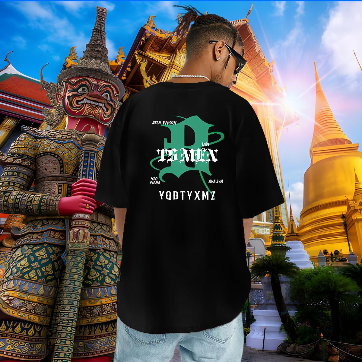 New Designer T shirt letter Tees 230g Cotton Street wear Hip Hop TOP Quality Cartoon Print Breathable Short Sleeve Men Tops Tees