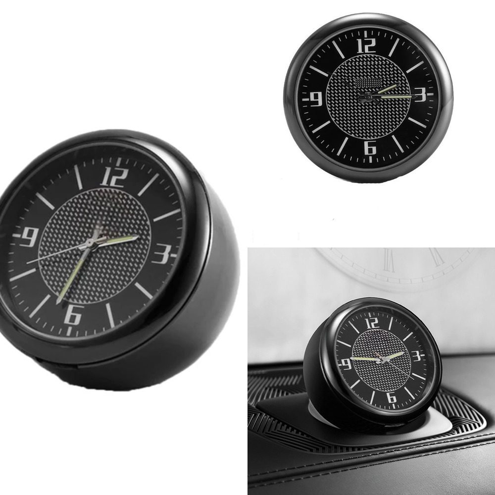 New Car Clock Luminous Mini Automobiles Internal Stick-On Digital Watch Mechanics Quartz Clocks Auto Ornament 40Mm 43Mm