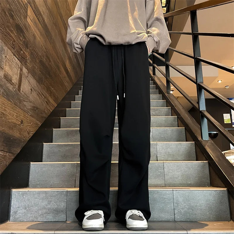 HOUZHOU Gray Sweatpants Parachute for Men Autumn Baggy Sports Pants Trousers Male Joggers Streetwear Sportswear Outdoor Casual 240806