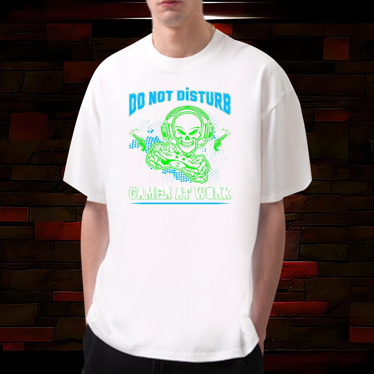 Fashion Men T Shirts skull Tees 230g Pure Cotton Street Casual Brand DIY Printed Breathable Crew Neck Men Tees