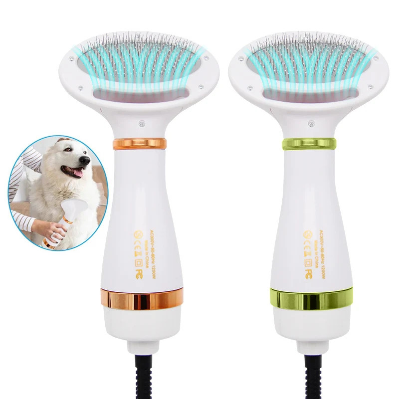 Pet Dog Hair Dryer 2-In-1 Cat Dog Dryer Quiet Comb Brush Grooming Kitten Cat Hair Comb Puppy Fur Blower For Dog Accessories 240807