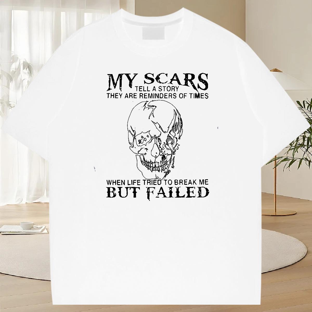 DIY Customized T shirt skull Tees 230g Pure Cotton Street Casual Classic Custom Printed Breathable Crew Neck Men Tshirts