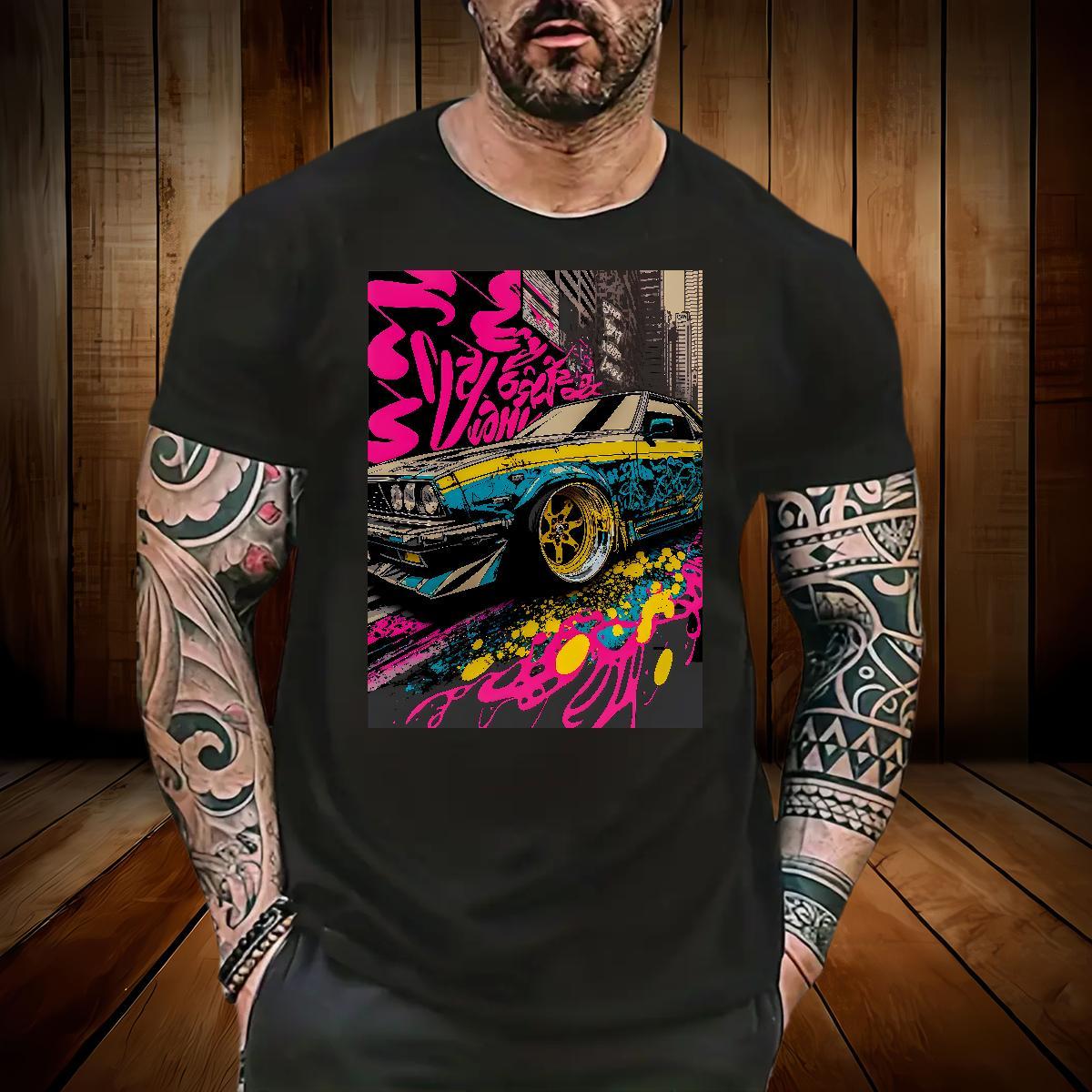 DIY Customized T-Shirts for Men graffiti Tops Shirt 100% Cotton 230g Street Casual Classic Black White Breathable Short Sleeve Tshirt for Man Woman