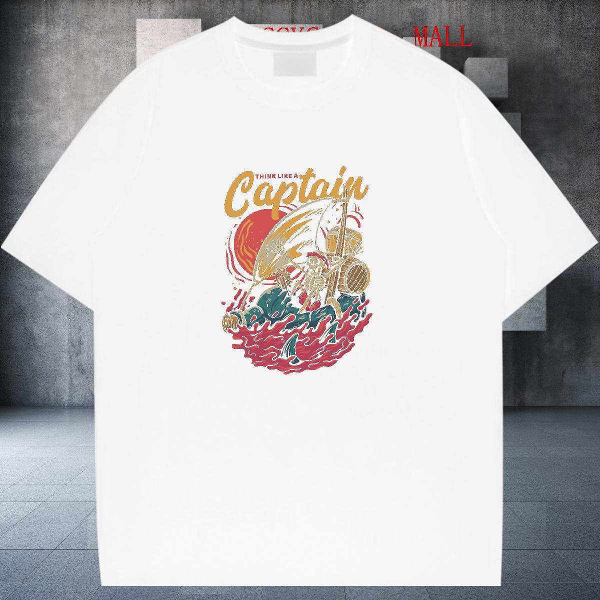 New Arrival Mens T Shirts skull Wear 230g Pure Cotton Hip Hop Street Loose Fit Custom Cartoon Short Sleeve Soft Mens Tshirts