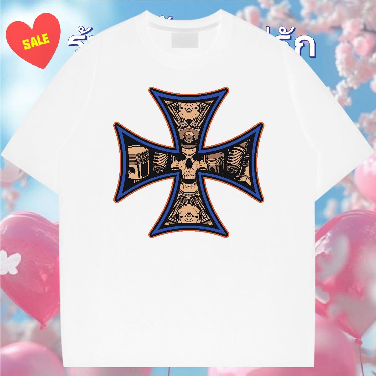 Custom Men T Shirts skull Tees 100% Cotton 230g Street Wear High Quality Anime Print Breathable Short Sleeve Couples T Shirts