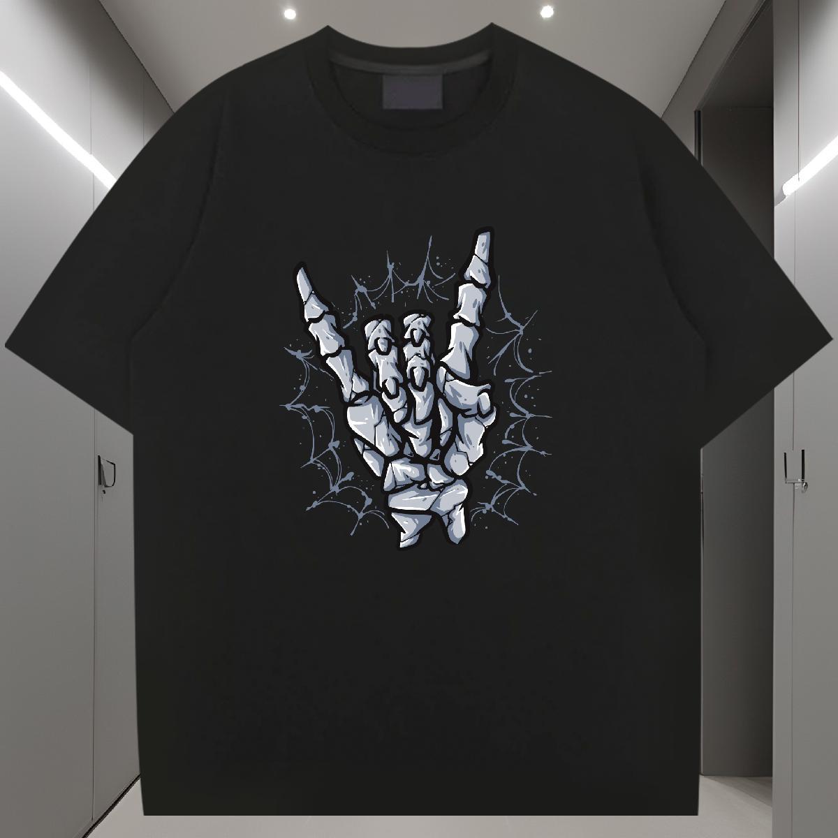 Factory Direct Men T Shirts skull Tshirts 230g Pure Cotton Sports Casual Comfortable Custom Big Size Breathable Crew Neck Men Clothes T-Shirt