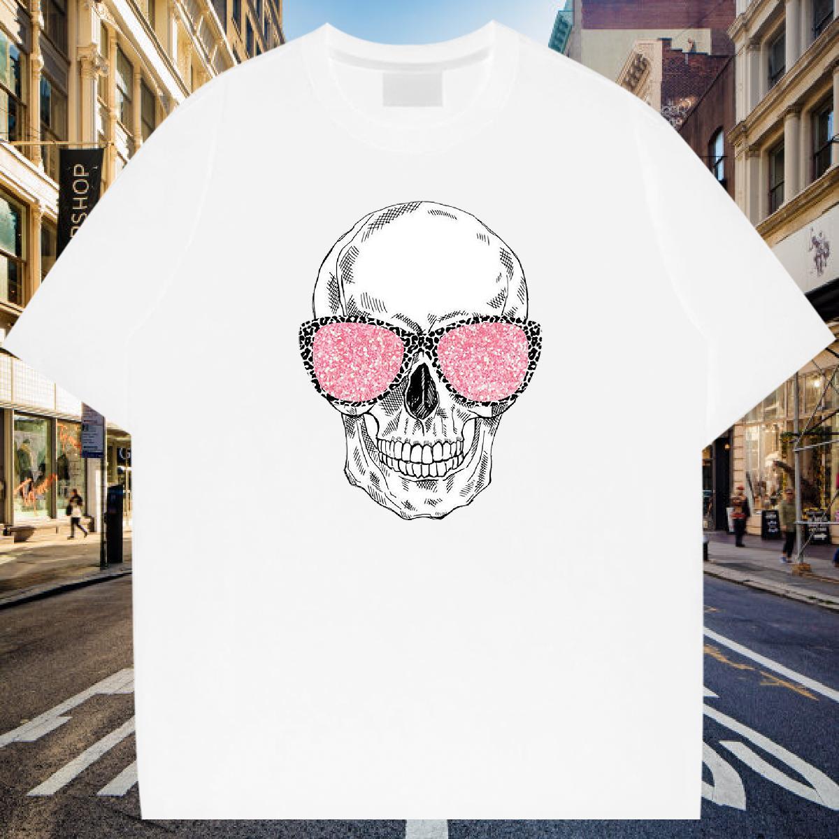 2024 Designer T shirt skull Tee Shirt 230g Pure Cotton Anime Printing Street Comfortable Floral Print Round Neck Short Sleeve Tshirt for Man Woman
