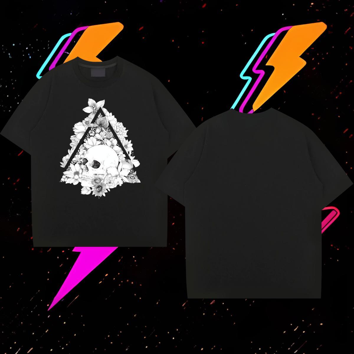 Free Shipping Men T Shirts eye of the devil Wear 230g Cotton Anime Printing Street Loose Fit Oversized 3XL 4XL Breathable Crew Neck Men Tees