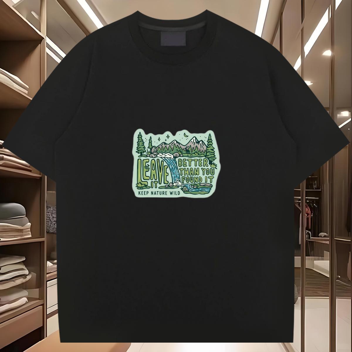 2024 DIY Mens T Shirts mountains Wear 100% Cotton 230g High Street Hip Hop Wholesale White Plus Size Breathable Soft Tshirt for Man Woman