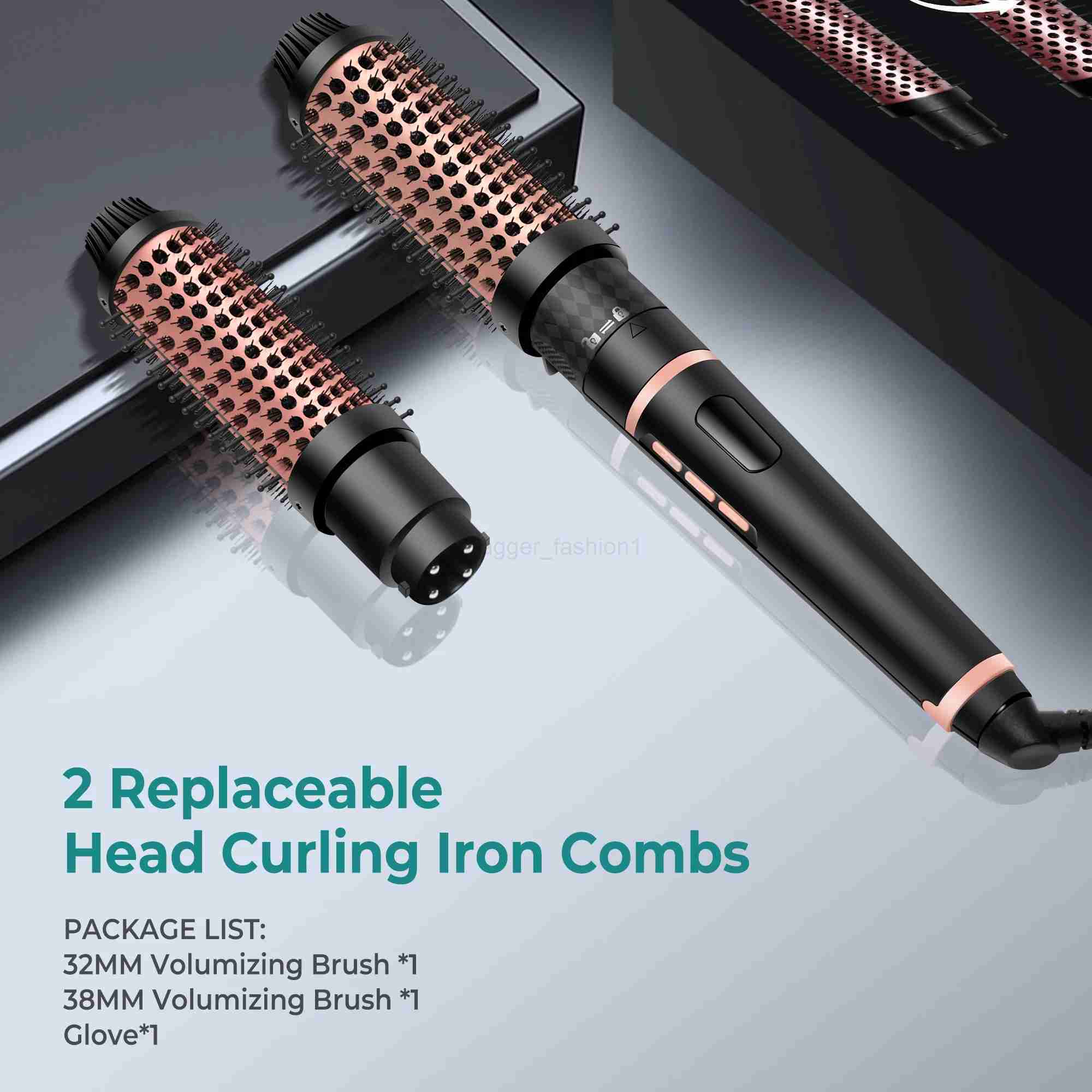 Replaceable Thermal Brush 1.5 Inch Ionic Heated Round Brush Creates Blowout Look Thermal Round Brush Curling IronXJ240807