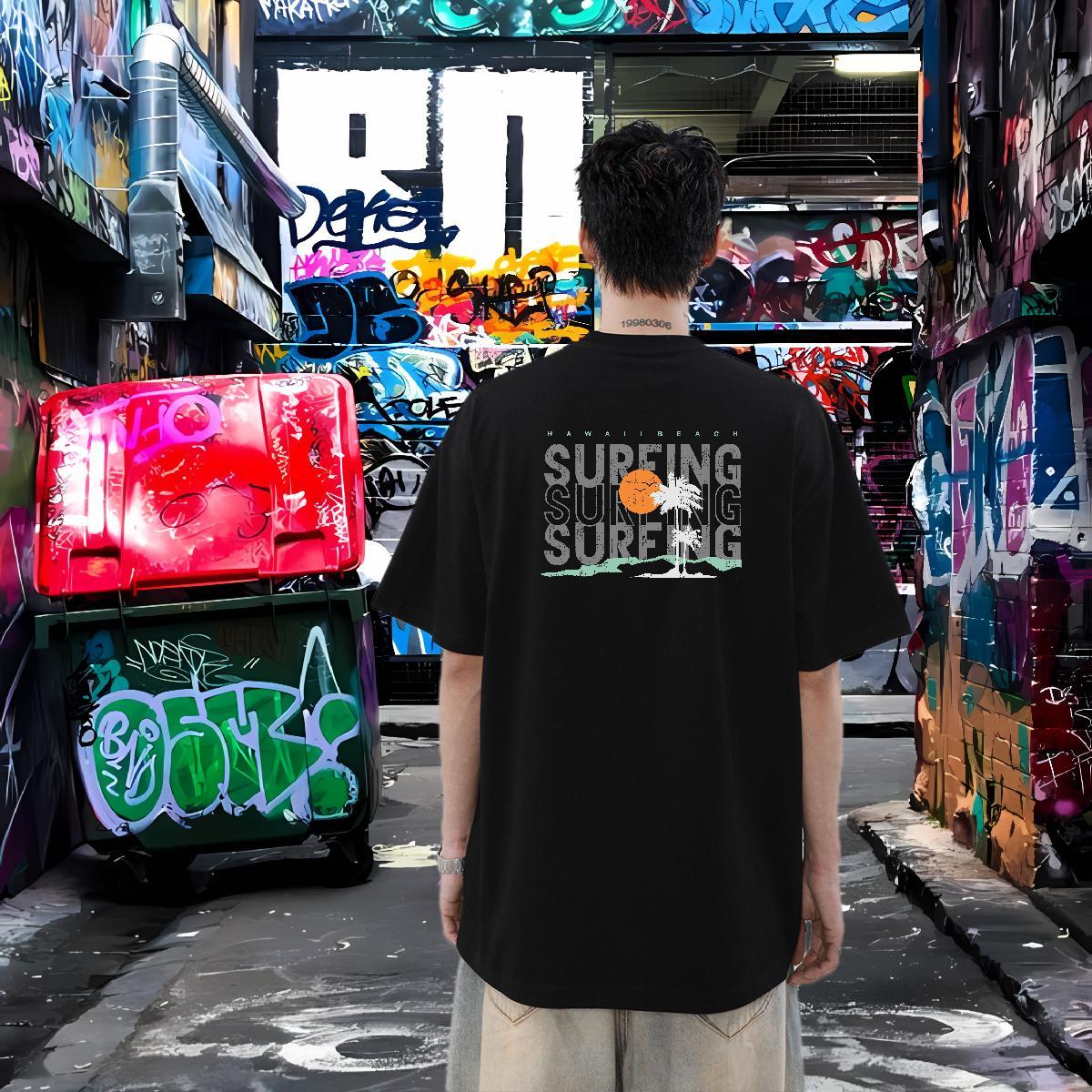 Brand T Shirt For Man letter Wear 230g Pure Cotton Home Outdoor Popular Skull Breathable Soft Tshirts