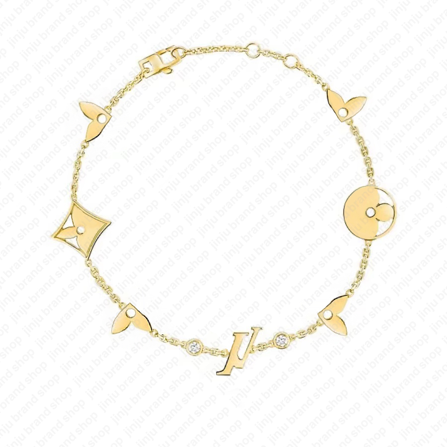 Bracelets Charm Wer Gold Plated Vintage Engagement Stainless Steel Dia Bracelet Woman er Jewelry Gift 239A Z250910