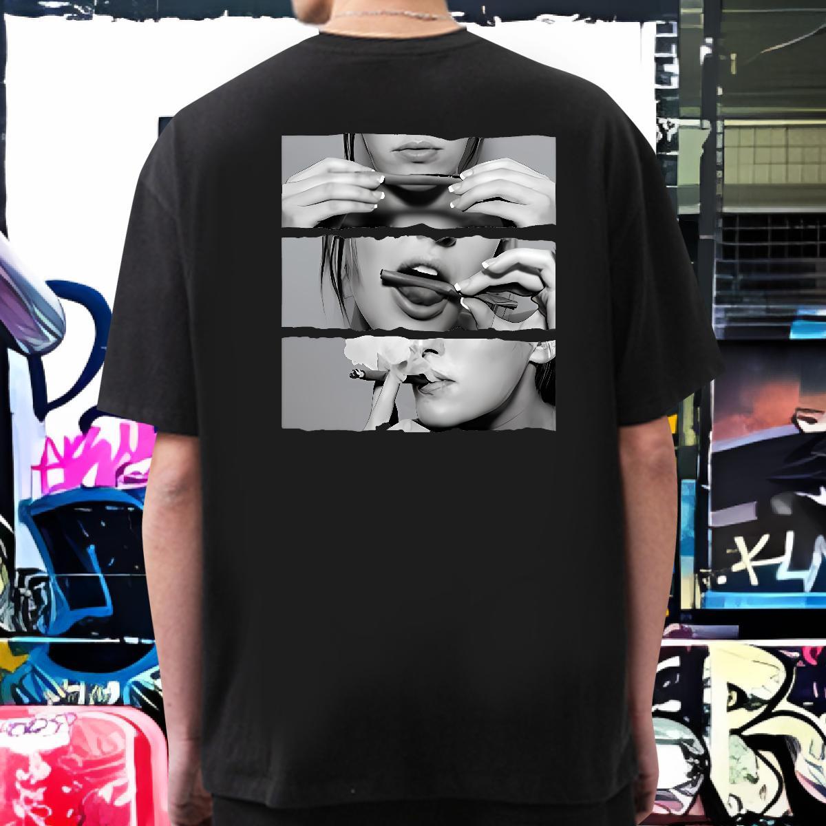 Classic Man T Shirts mouse Clothes 230g Cotton Daily Outfit Loose Custom Print Plus Size Pure Cotton Men Tees