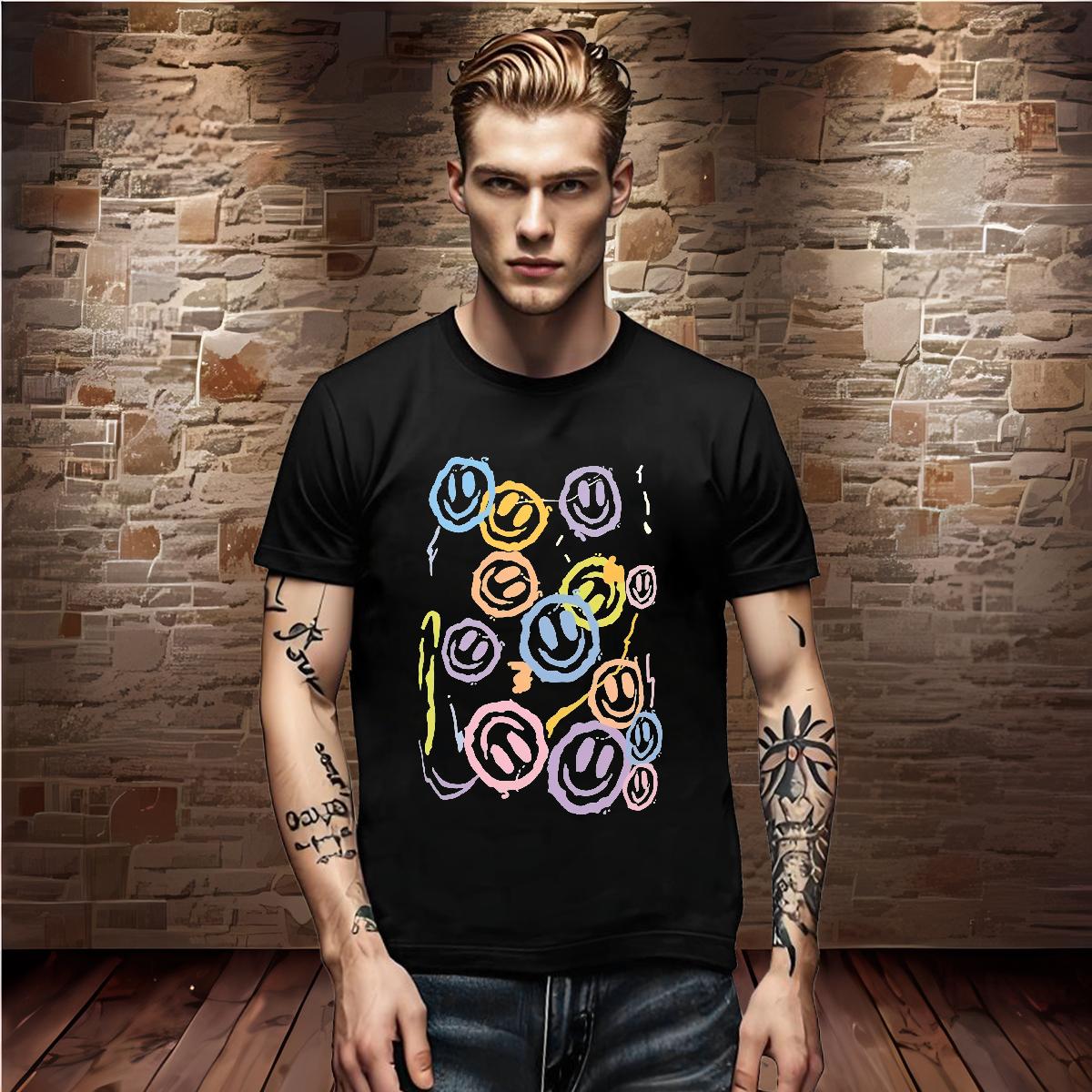 Brand Men T Shirts 100% Cotton 230g Outdoor Breathable Soft Men Clothes T-Shirt 2024 DIY DIY Printed Tee Shirt