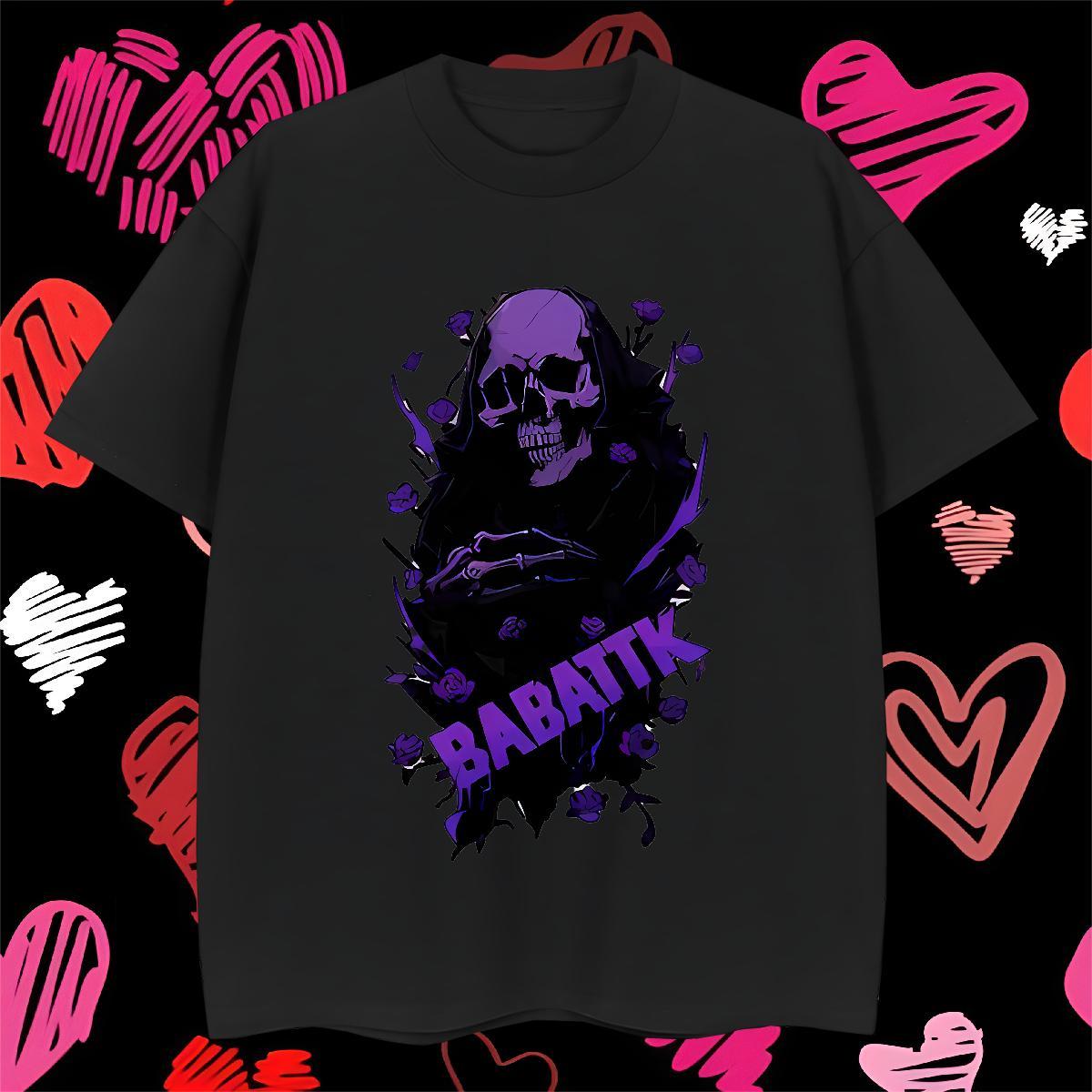 Designer Fashion T-Shirts for Men skull Tops 230g 100% Cotton Outdoor Loose Fit DIY Printed Breathable Short Sleeve Mens Tshirts