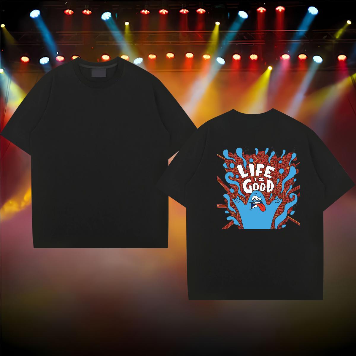 2024 Summer Men T Shirts ET Tops Tees 230g Pure Cotton High Street Hip Hop Loose Fit Oversized 4XL Breathable Short Sleeve Men Clothes T-Shirt