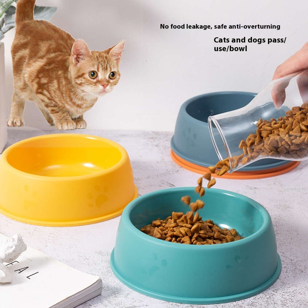 New slip and anti knock single water dog cat food bowl, pet supplies