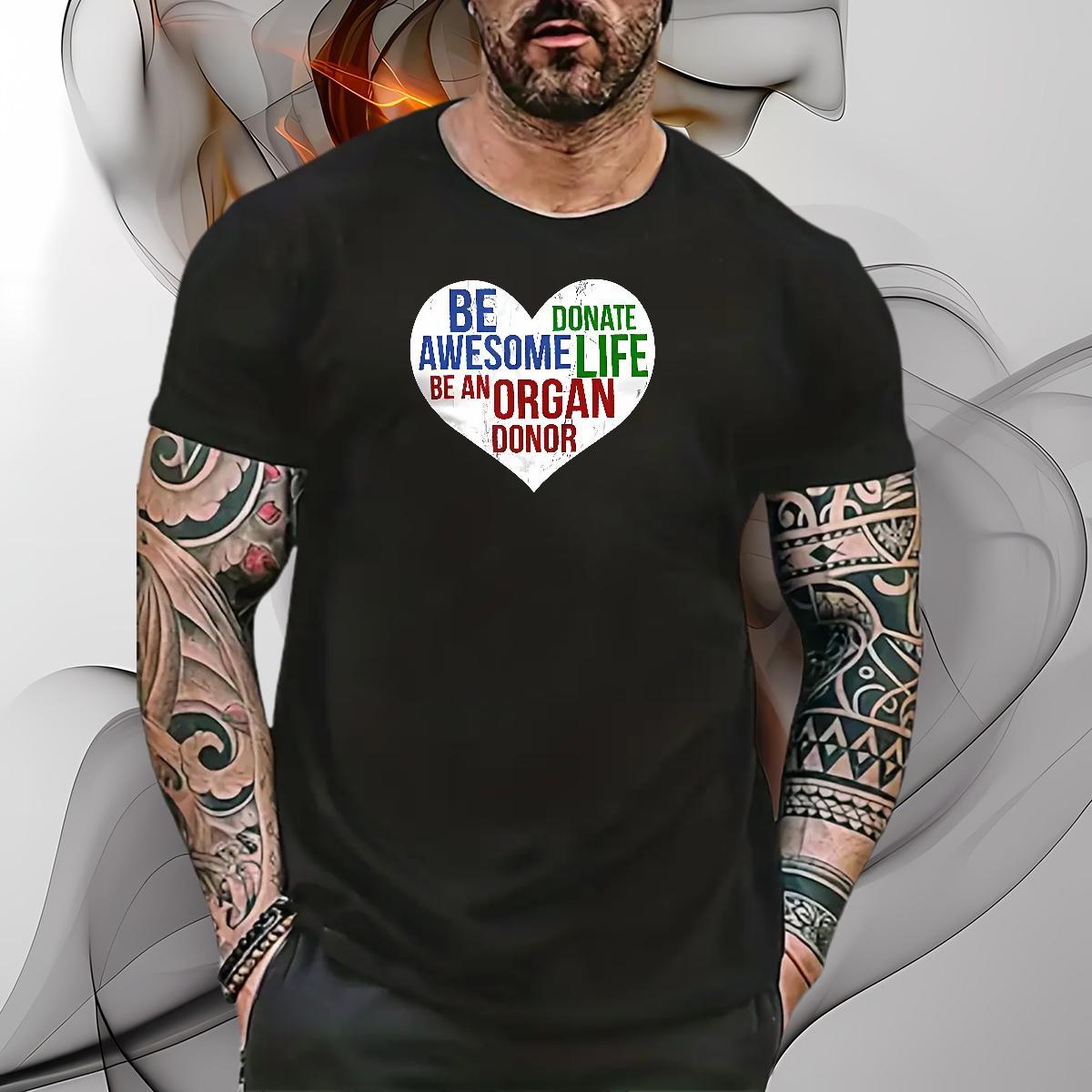 Casual New T Shirts Men letter Tees 230g Pure Cotton Street Casual Popular Oversized 4XL Breathable Crew Neck Mens Tshirts