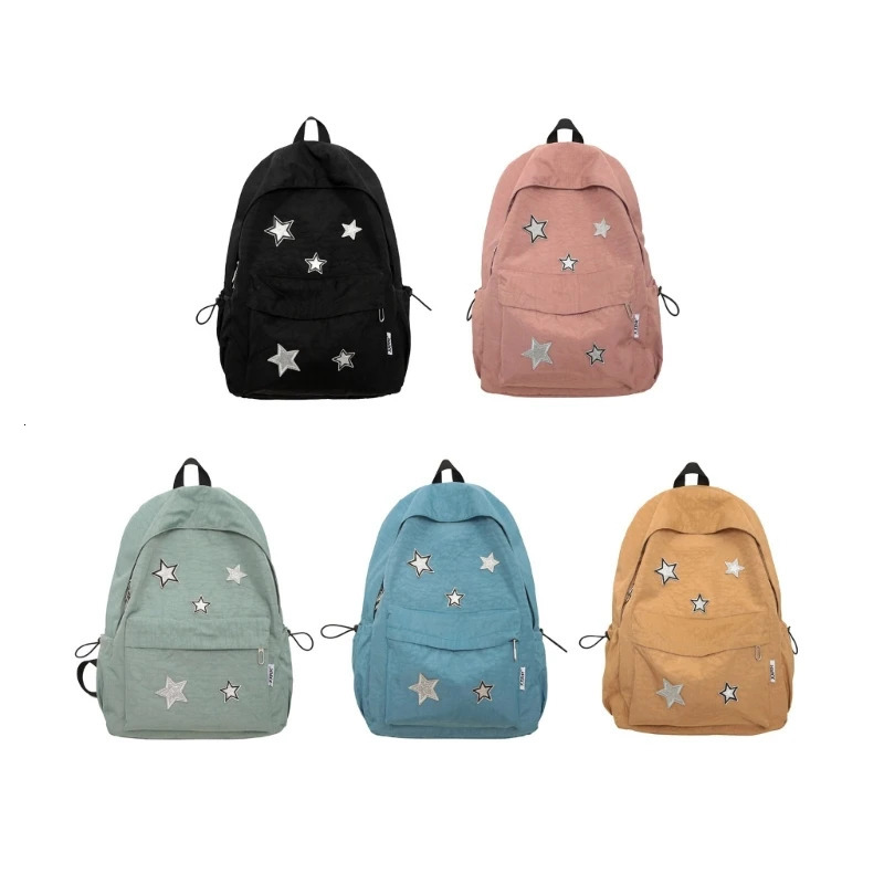 Fashion Nylon Womens Backpack Laptop Student Rucksack Travel Bag School 240807