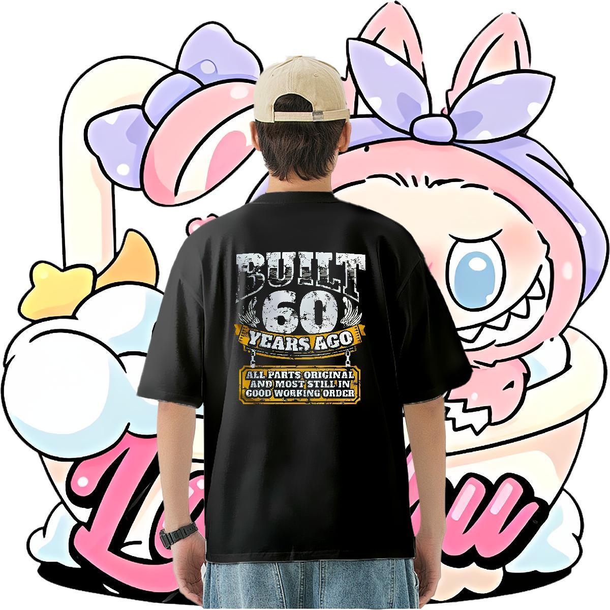 2024 DIY Mens T Shirts letter Tops Shirt 230g Cotton High Street Hip Hop Comfortable Oversized 4XL Short Sleeve Soft Men Clothes T-Shirt