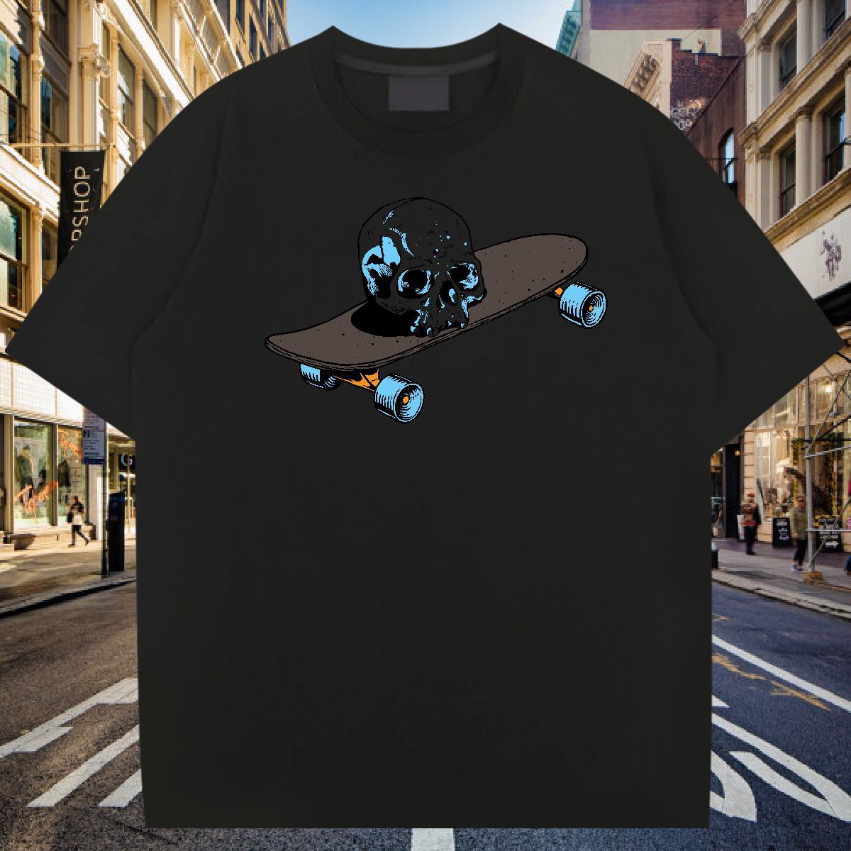 Custom T Shirts Men skateboarding Tees 230g Pure Cotton Outdoor Comfortable Anime Short Sleeve Soft Mens Tshirts
