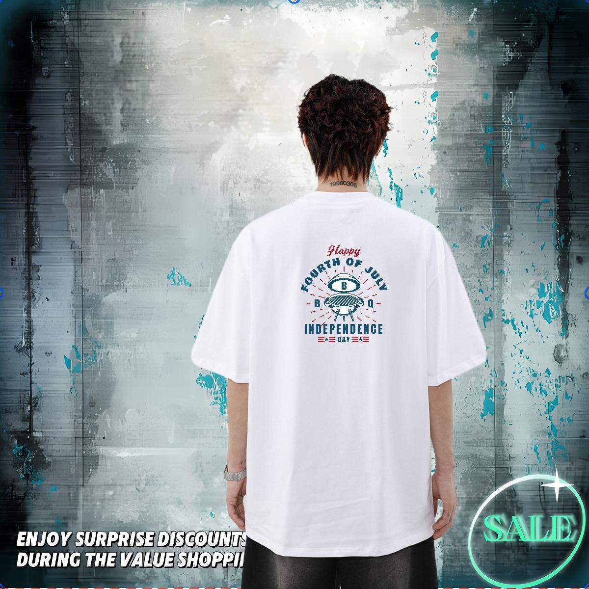 New Arrival Men T Shirts tool Tops Shirt 230g Cotton Spring Summer Brand DIY Printed Pure Cotton Tshirts