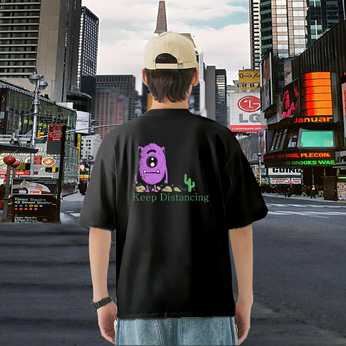 Wholesale T-Shirts for Men ET Tops Shirt 230g Cotton Street wear Hip Hop Cool Design Custom Printed Crew Neck Breathable Men Tops Tees