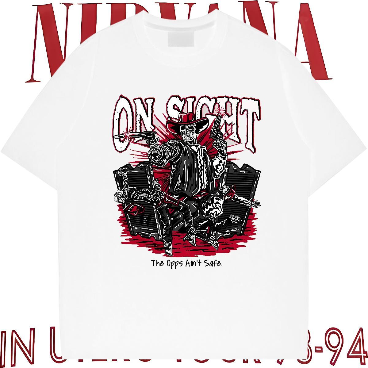 Fashion T-Shirts skull Tshirts 230g Cotton Sports Casual Soft DIY Breathable Crew Neck Men Tops Tees