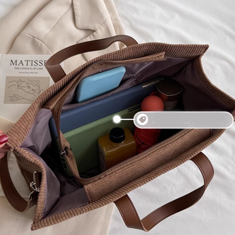 HBP Shoulder Crossbody Bag Large Capacity Fashion Bag Handheld Tote Bag Velvet Material Shopping Bag Women Handbag Plain Color Leather Shoulder Strap