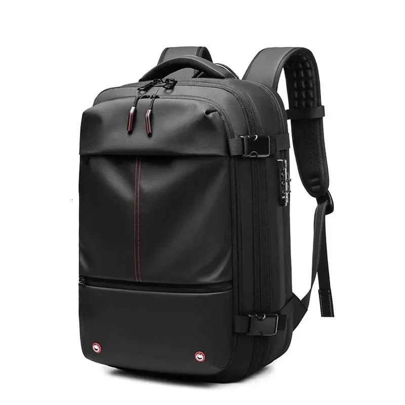 Vacuum compression travel mens backpack 17 inch business laptop pump large capacity school expansion hiking 240807
