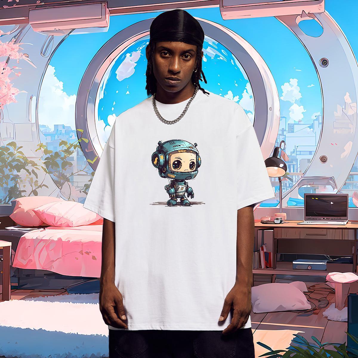 Free Shipping T-Shirts ET Tee Shirt 230g Cotton Street Loose Fit Oversized 3XL 4XL Pure Cotton Men Tshirts