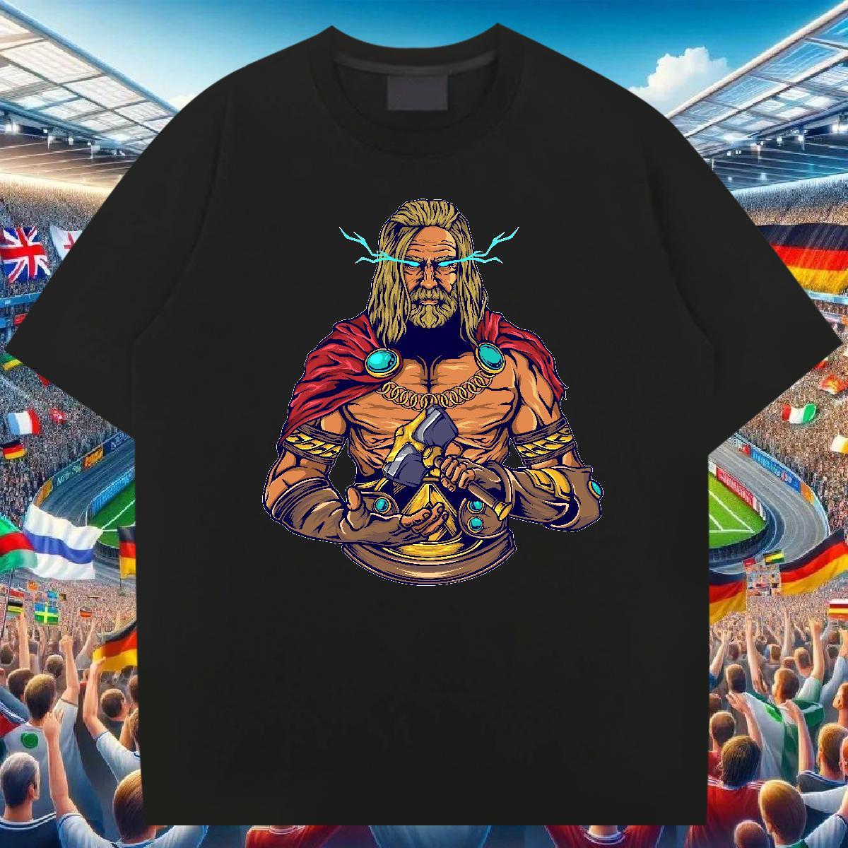 2024 DIY Mens T Shirts portrait Clothes 230g 100% Cotton Sport Loose DIY Anime Pure Cotton Men Tees