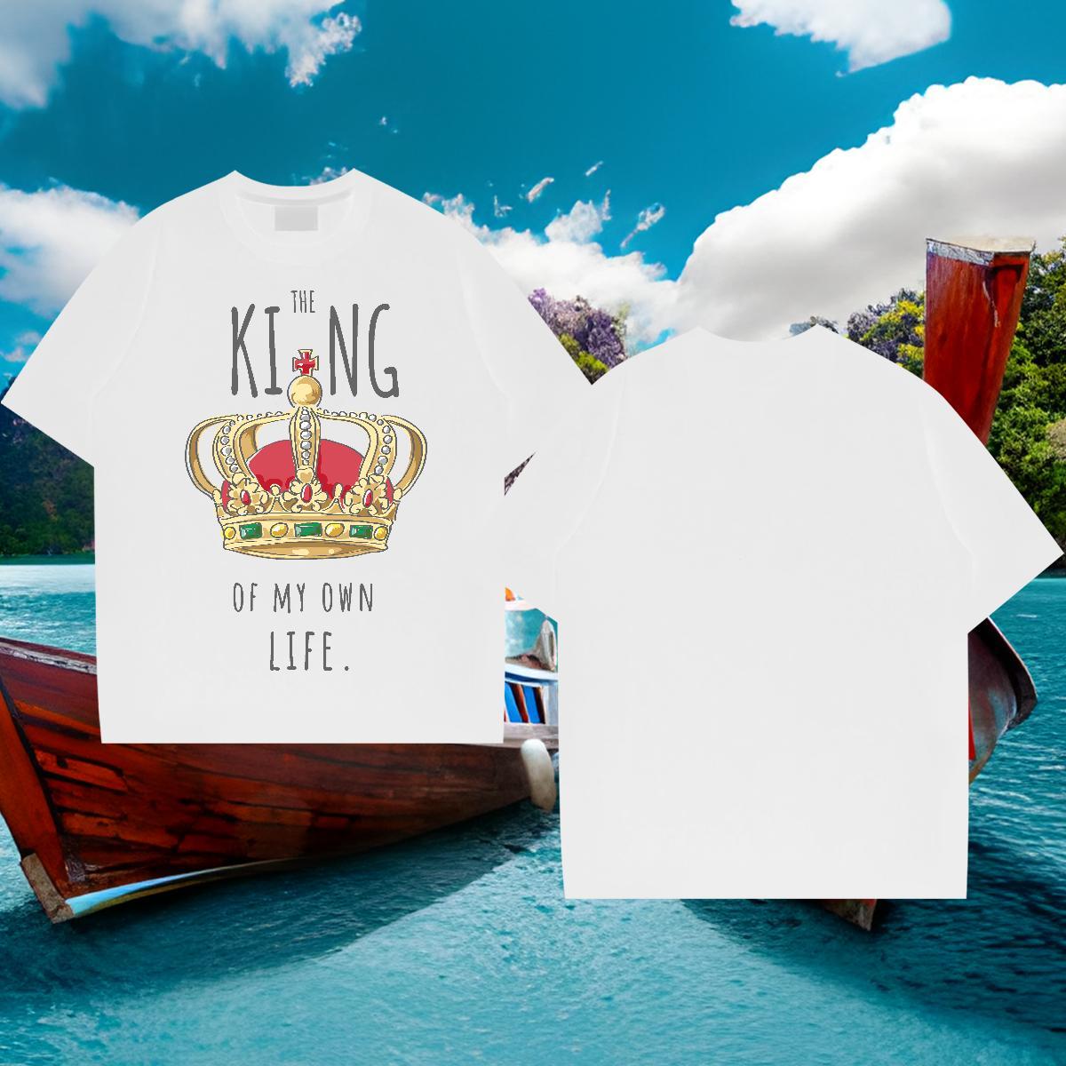 Custom Mens T Shirts letter Tee Shirt 230g Pure Cotton Sport Loose Cartoon Printing L-4XL Breathable Short Sleeve Men Tops Tees