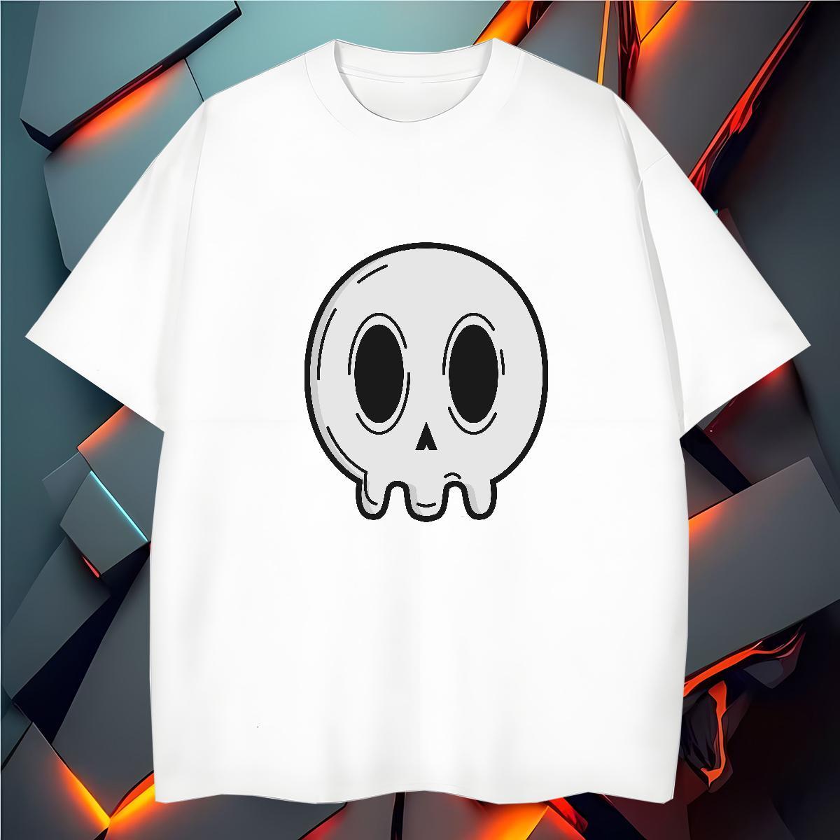 Customized T shirt skull Tees Shirts 230g Pure Cotton Spring Summer Free Shipping DIY Printed Breathable Short Sleeve Men Tshirts