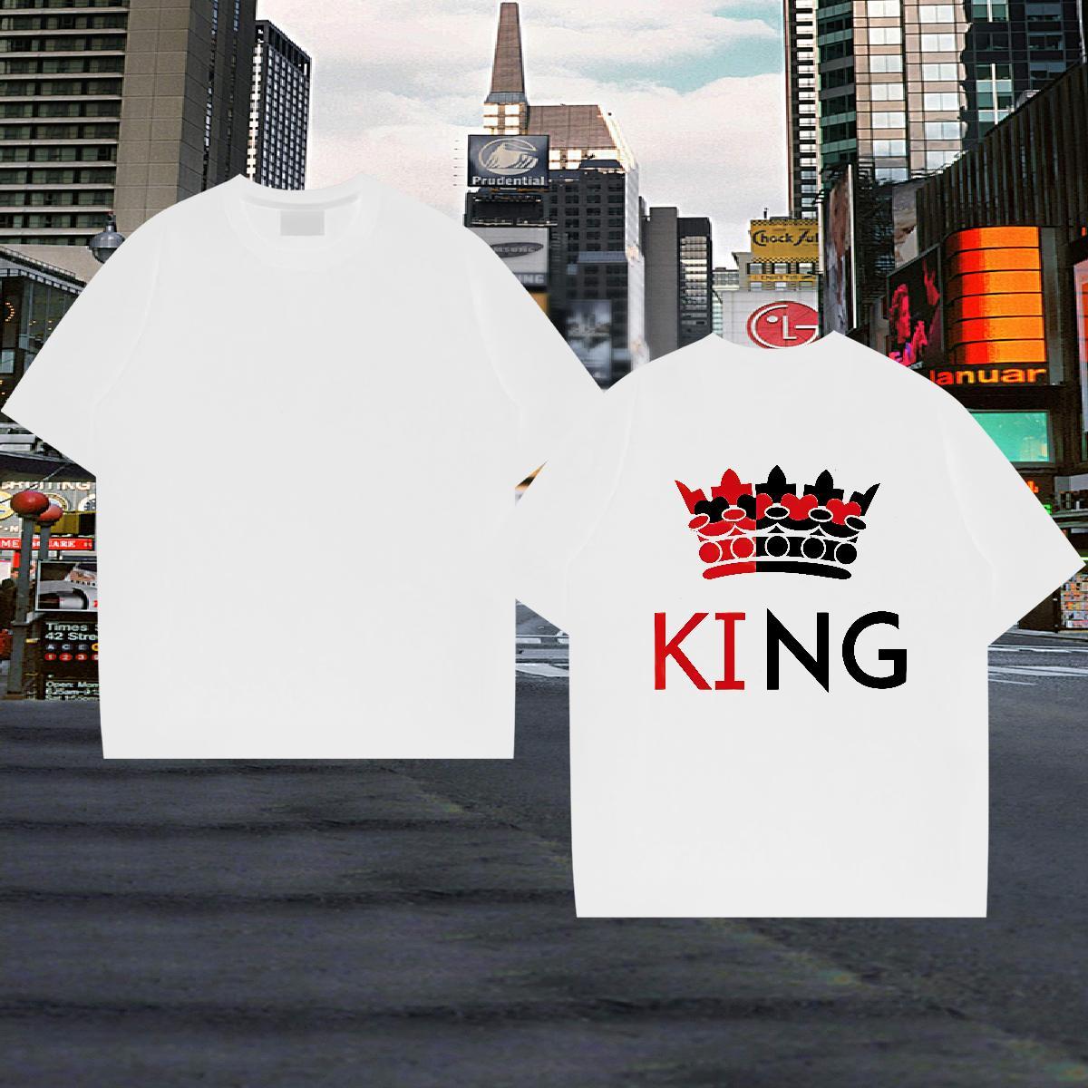 DIY Customized T-Shirts letter Tees 230g Pure Cotton Beach High Quality Oversized 3XL 4XL Round Neck Short Sleeve Men Clothes T-Shirt